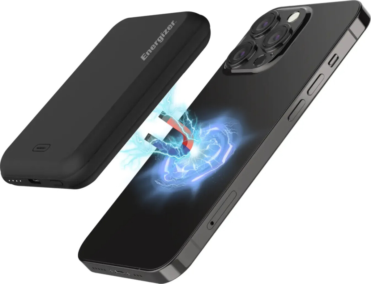 Energizer - Magsafe Compatible Qi Power Bank Qm5000Bk - 5000Mah