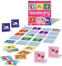 Ravensburger - Enhjørning Memory - Huskespil - 64 Brikker