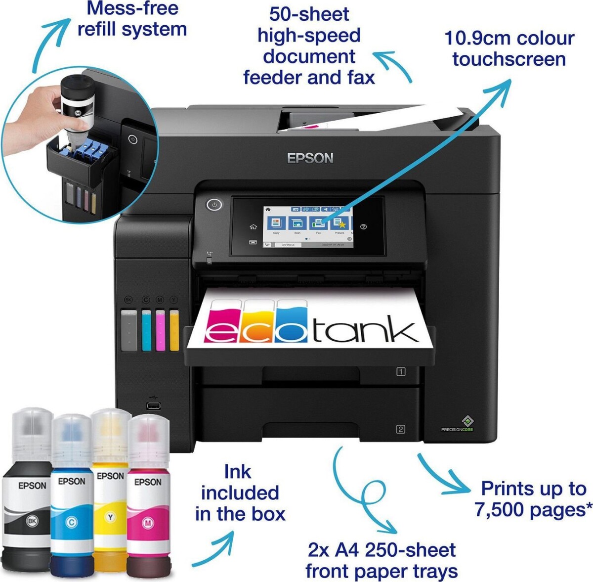 Epson - Ecotank Et-5805 A4 Print Scan Copy And Fax