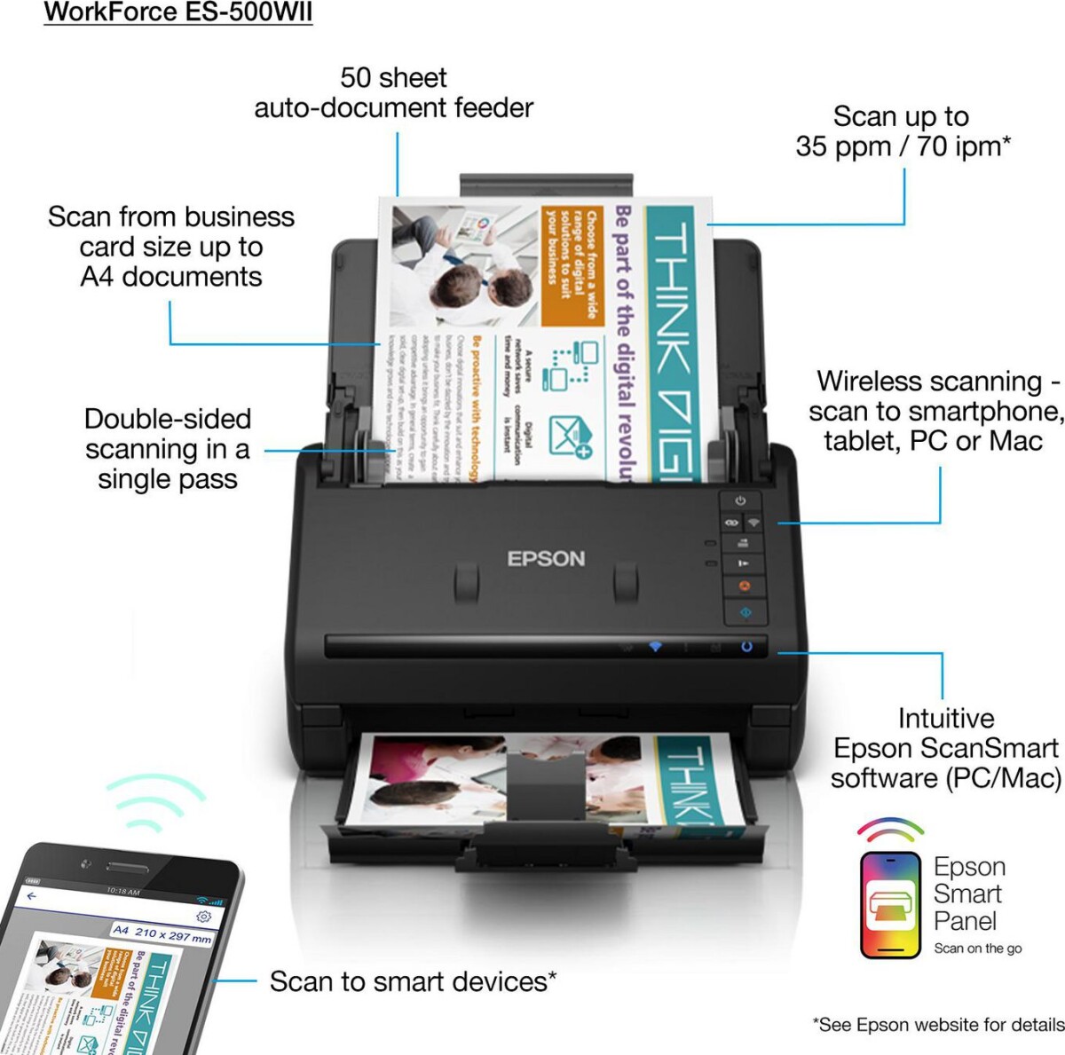 Epson Workforce Es-500Wii - Scanner
