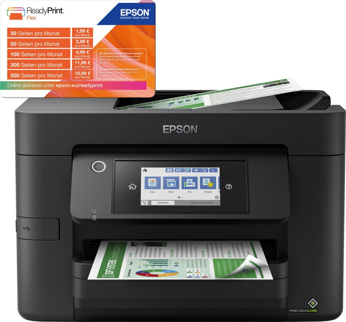 Epson - Workforce Pro Wf-4825Dwf Print Scan Copy Fax