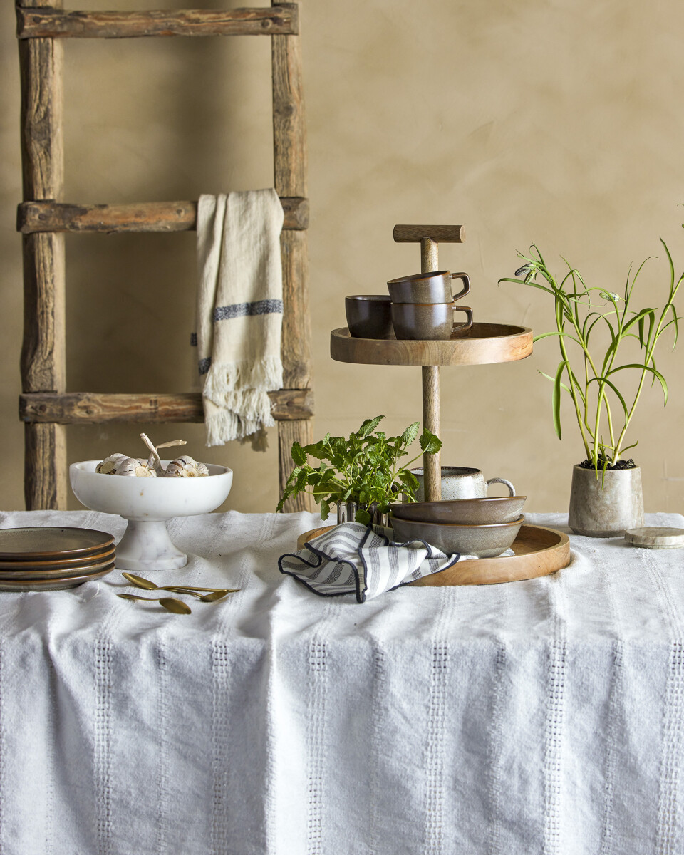 Bloomingville - Eris Opsats - Hvid - Marmor