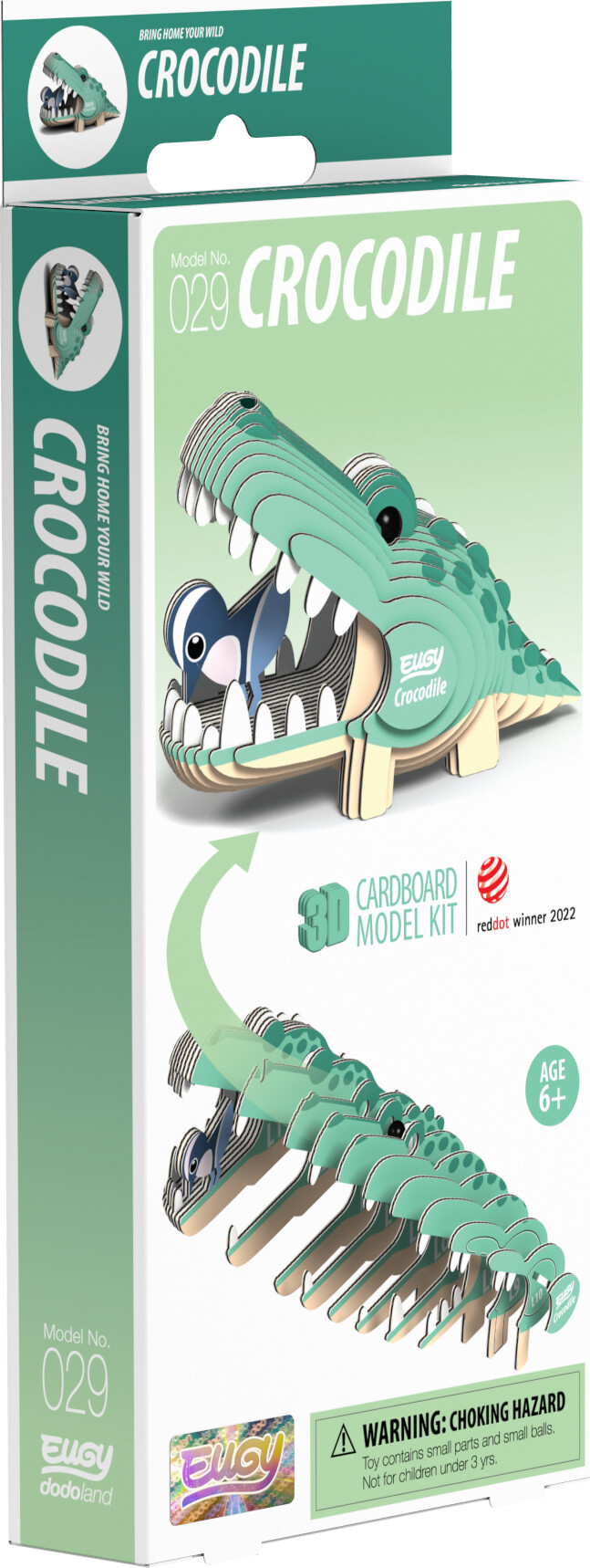 Eugy 029 - Crocodile 3D Cardboard Model Kit - Puzzle - Krokodille