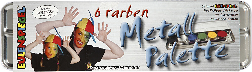 Eulenspiegel Ansigtsmaling - Sminke Palette - 6 Farver