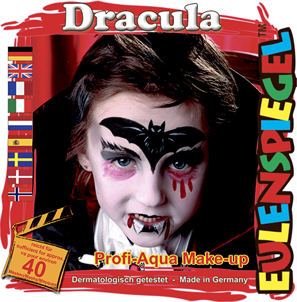 Eulenspiegel Ansigtsmaling - Sminkesæt - Dracula - 4 Farver