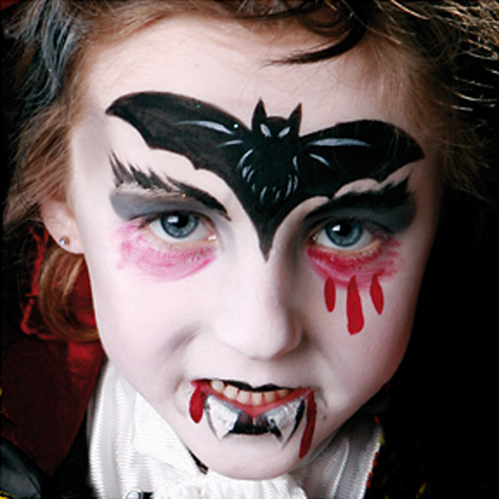 Eulenspiegel Ansigtsmaling - Sminkesæt - Dracula - 4 Farver