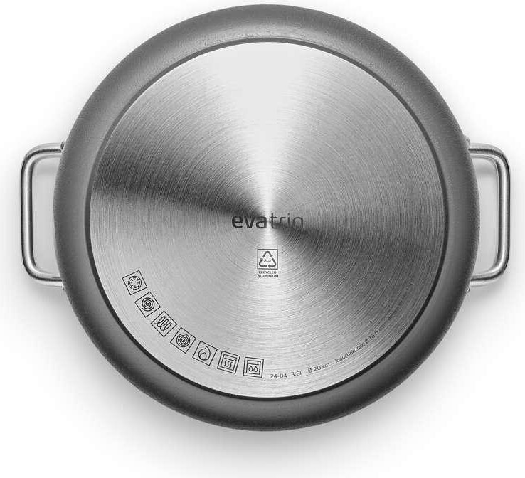 Eva Trio - Grey Line Gryde - 3 8 L - Keramisk Belægning - Grå