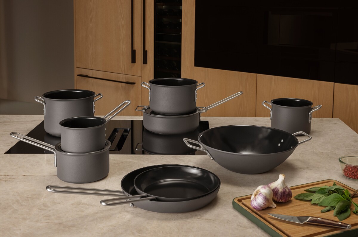 Eva Trio - Grey Line Stegepande - Ø 24 Cm - Keramisk Belægning - Grå