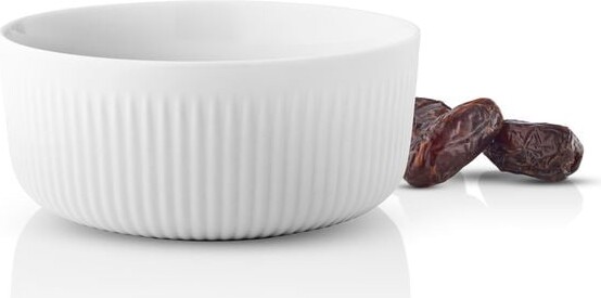 Eva Trio - Legio Nova Skål - Hvid - Riflet - Ø 16 Cm