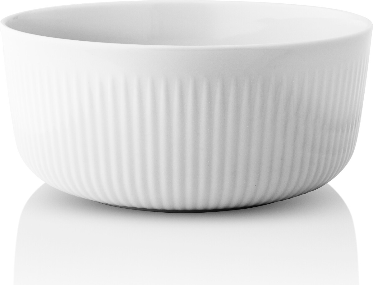 Eva Trio - Legio Nova Skål - Hvid - Riflet - Ø 20 Cm