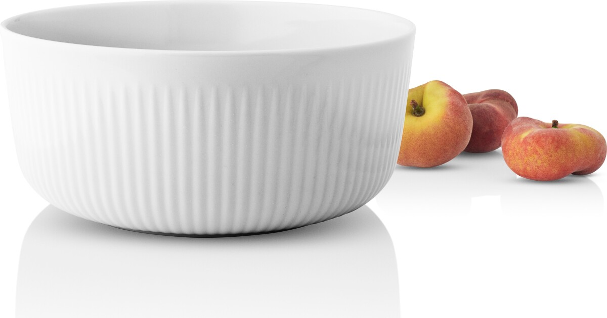 Eva Trio - Legio Nova Skål - Hvid - Riflet - Ø 20 Cm