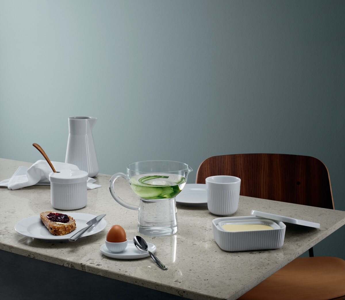 Eva Trio - Legio Nova Sovsekande - 450 Ml - Porcelæn - Hvid