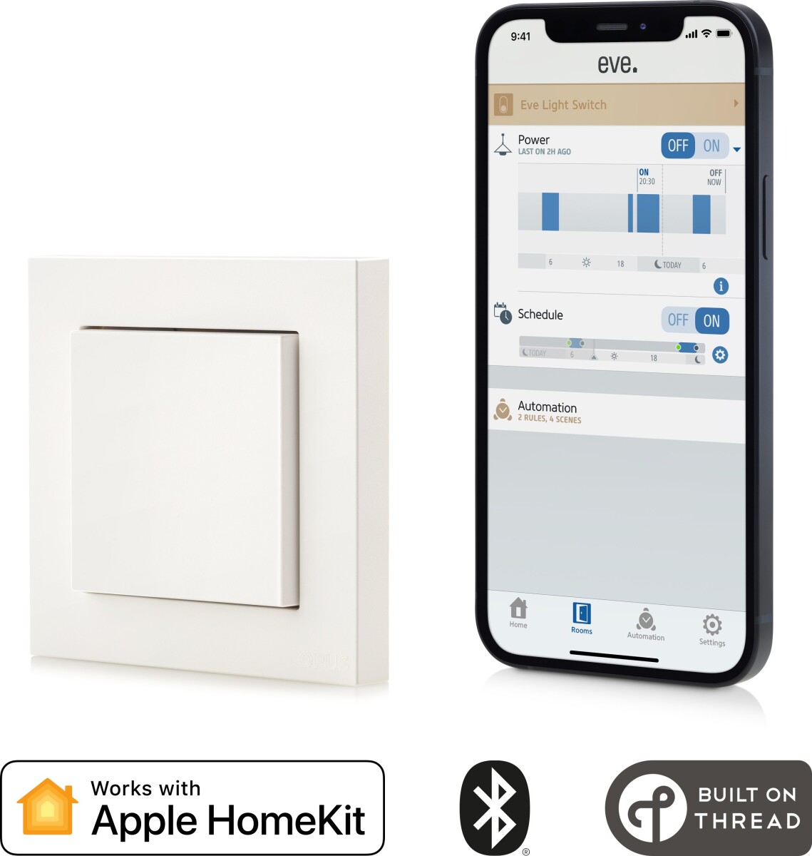 Eve Light Switch Smart Lyskontakt Apple Homekit Se tilbud og køb