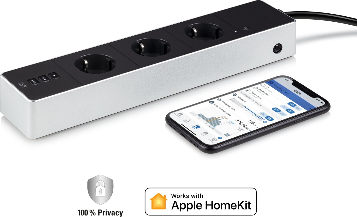 Eve Energy Strip Smart Stikdåse Apple Homekit Se tilbud og køb på