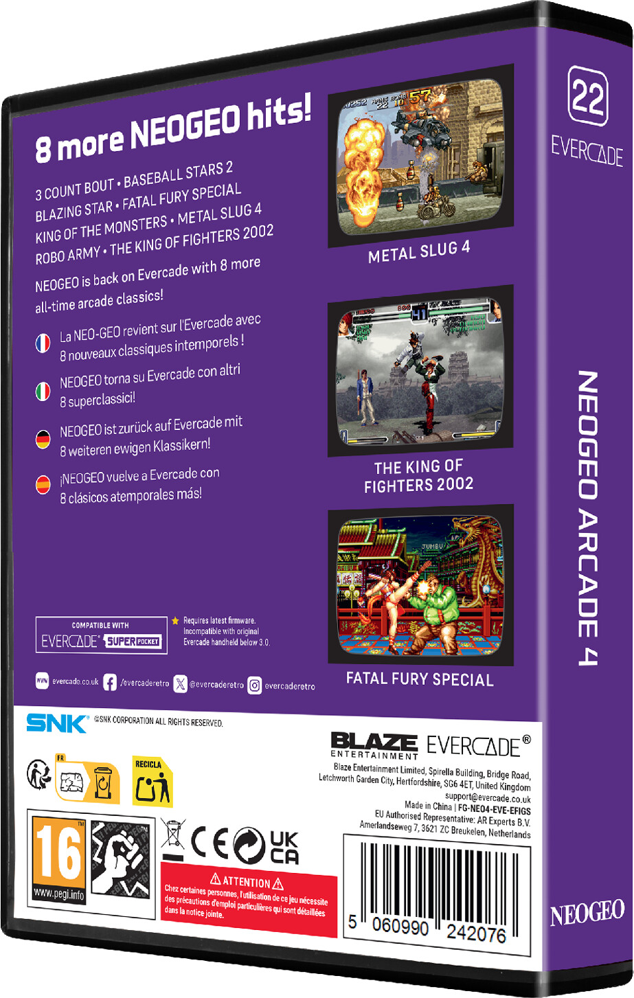 Evercade Neogeo Arcade 4