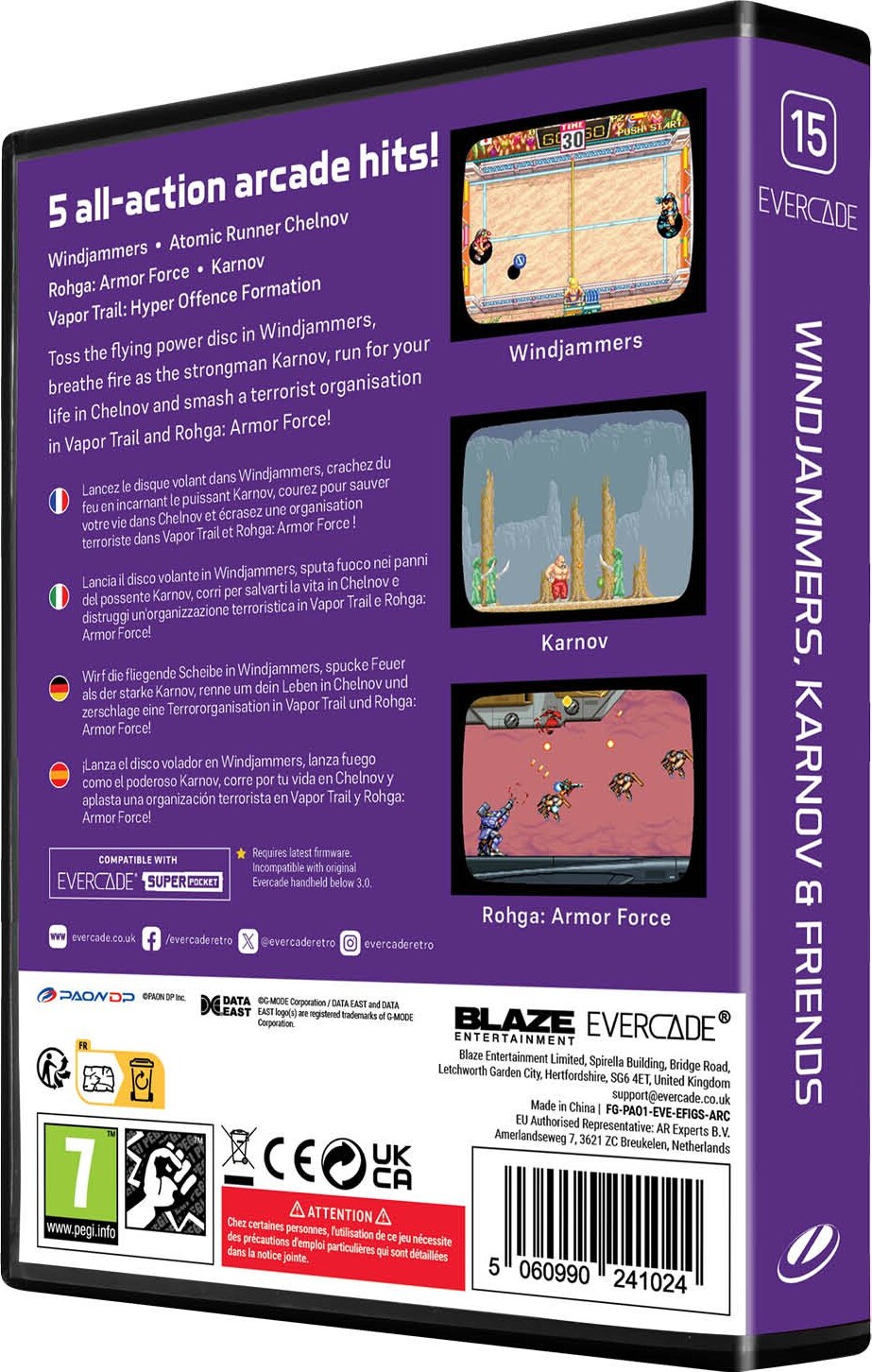 Evercade Windjammers Karnov Friends