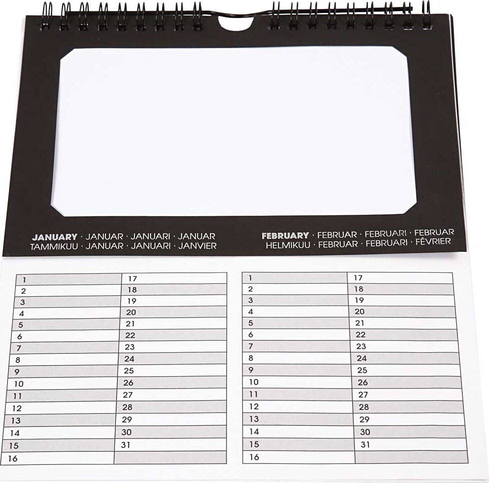 Evighedskalender - Str 19X23 Cm - 180 G - 5 Stk