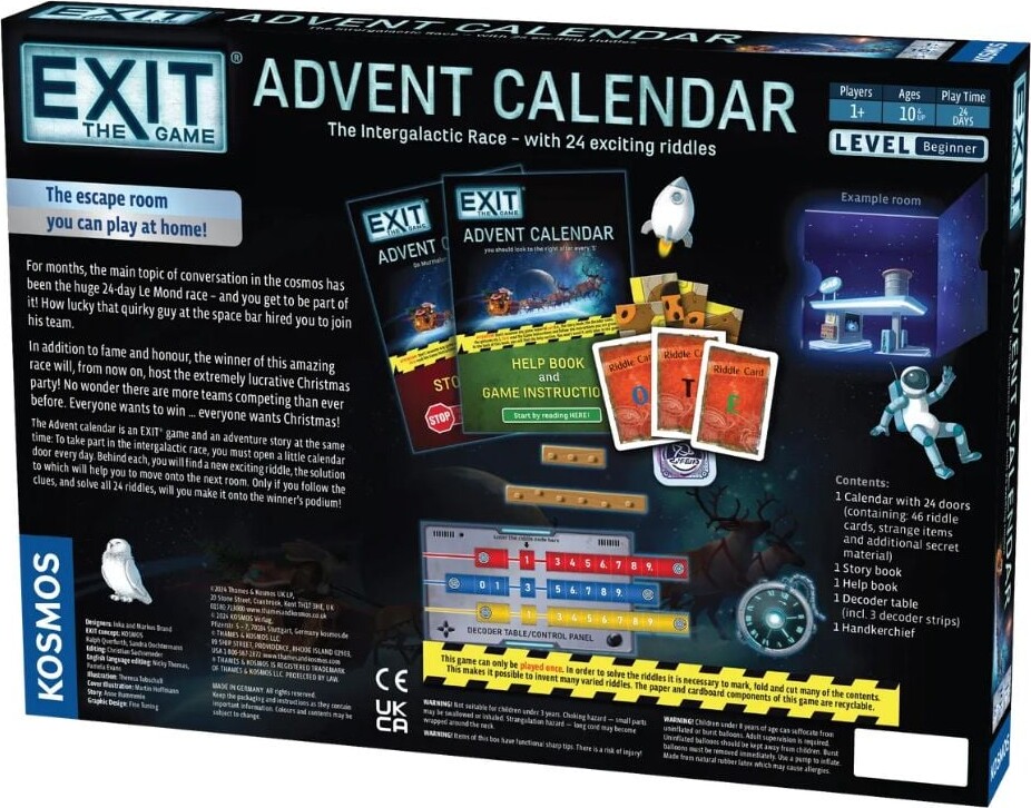 Exit Advent Calendar The Intergalactic Race En Kos1198