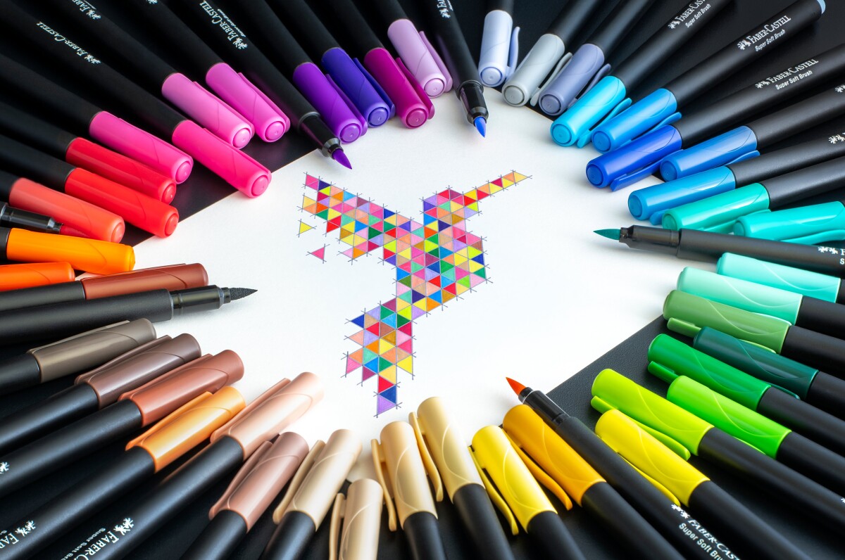 Faber-Castell - Black Edition Marker Penselspids Blød - 50 Farver