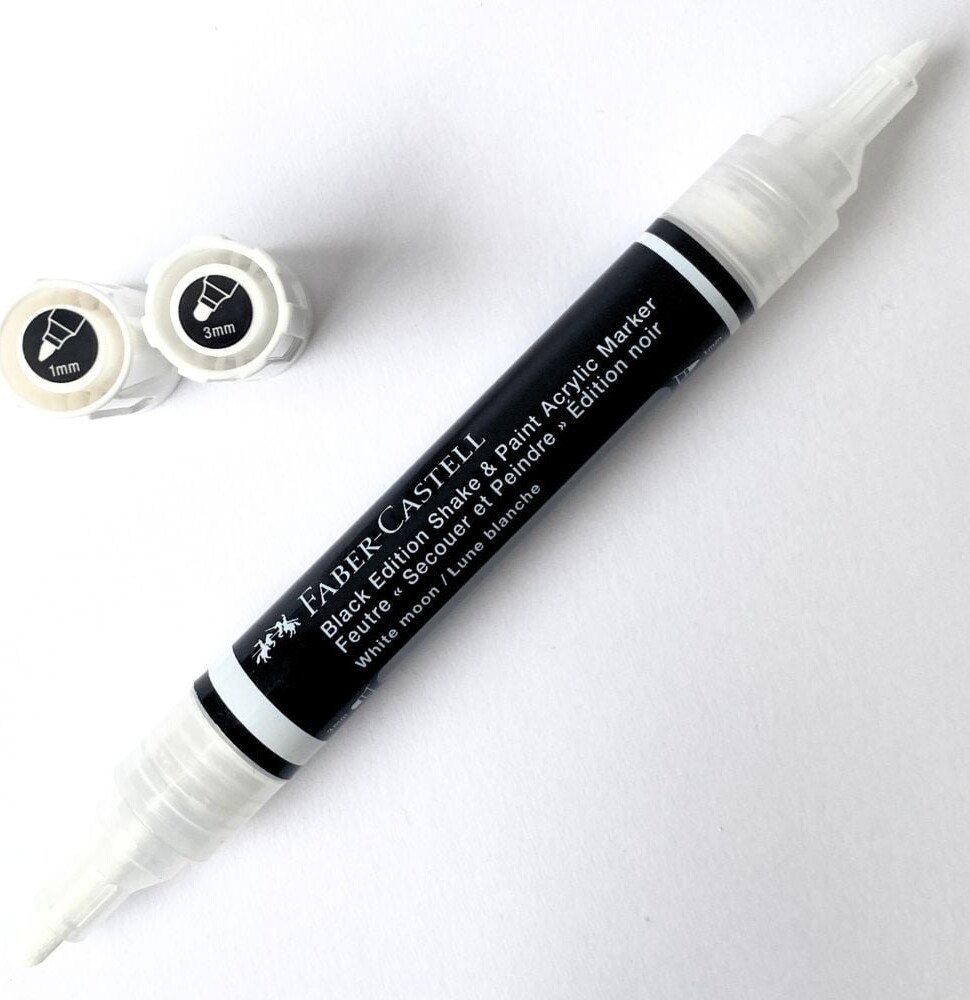 Faber-Castell - Shake Paint Akryltusser - 2 Stk - Sort Og Hvid