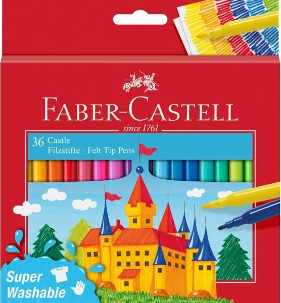 Faber-Castell - Castle Felt Tip Pens - Tusser Sæt - 36 Stk