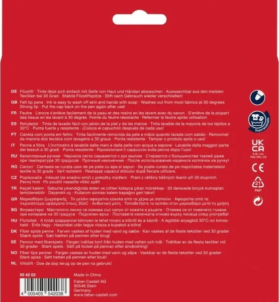 Faber-Castell - Castle Felt Tip Pens - Tusser Sæt - 36 Stk