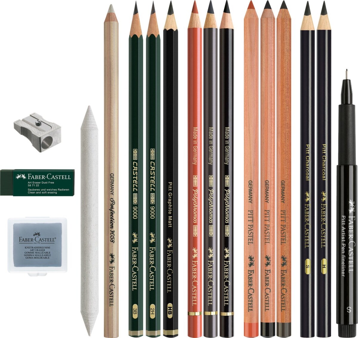 Faber-Castell - Blyanter - Discovery Set Dry Mediums - 17 Dele