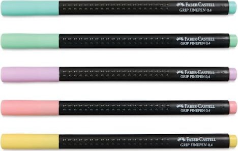 Faber-Castell - Grip Finepen - Fineliner - 04 - Pastel - 5 Stk