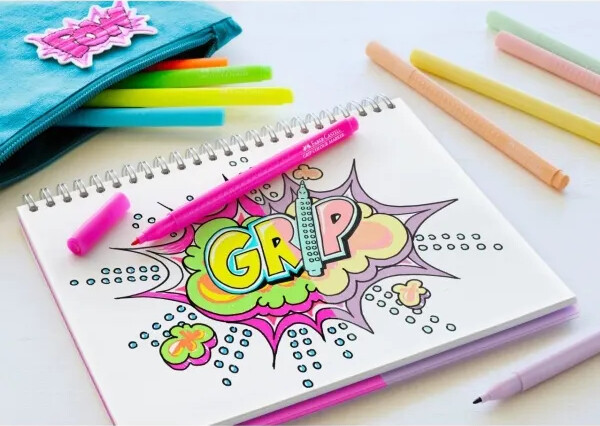 Faber-Castell - Grip Tusser Sæt - Neon Og Pastel - 10 Stk