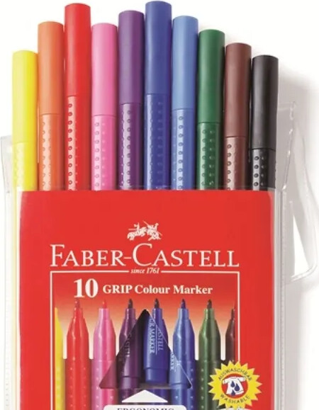 Faber-Castell - Grip Colour Marker Tusser - 10 Stk