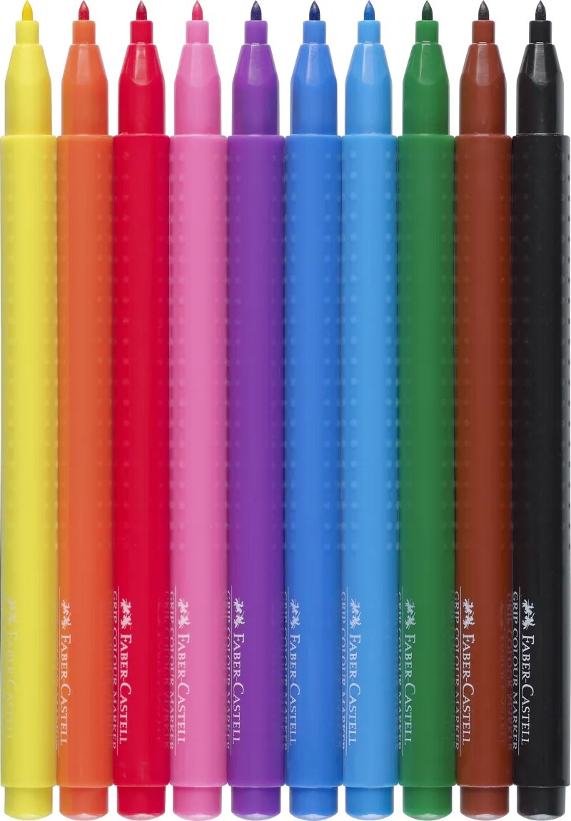 Faber-Castell - Grip Colour Marker Tusser - 10 Stk