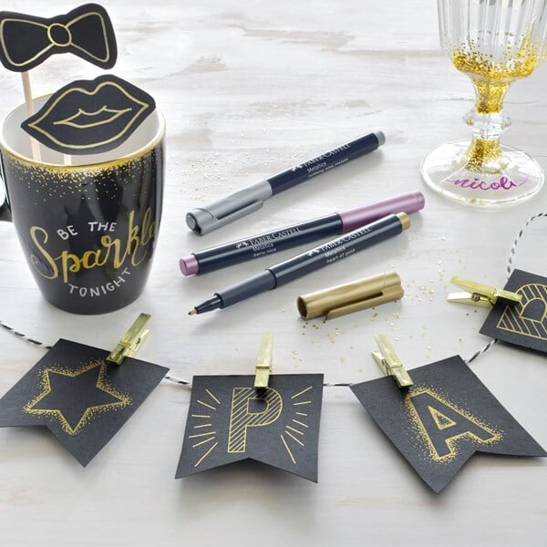 Faber-Castell - Metallics Tusser - 6 Farver