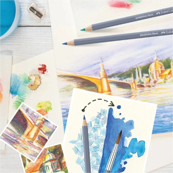 Faber-Castell - Goldfaber Aqua Watercolour Pencils - 12 Stk