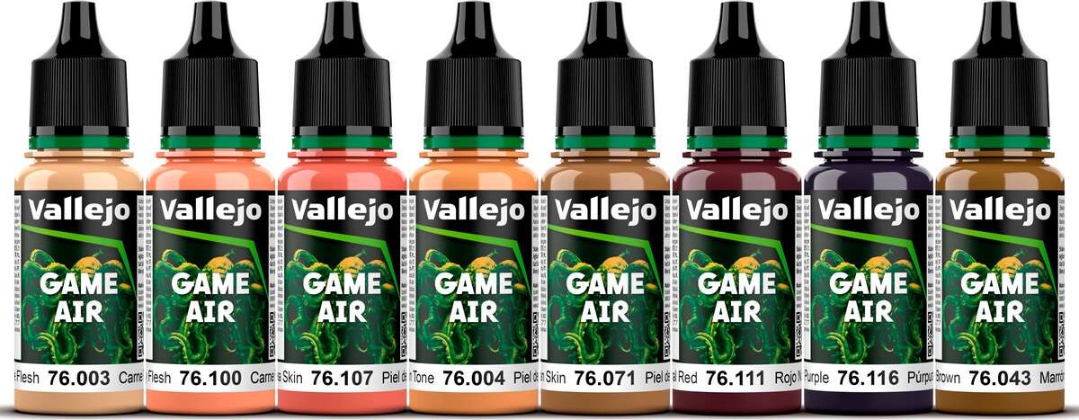 Vallejo - Face Painting - Akryl Airbrush Farver Sæt 8X18 Ml - 72204