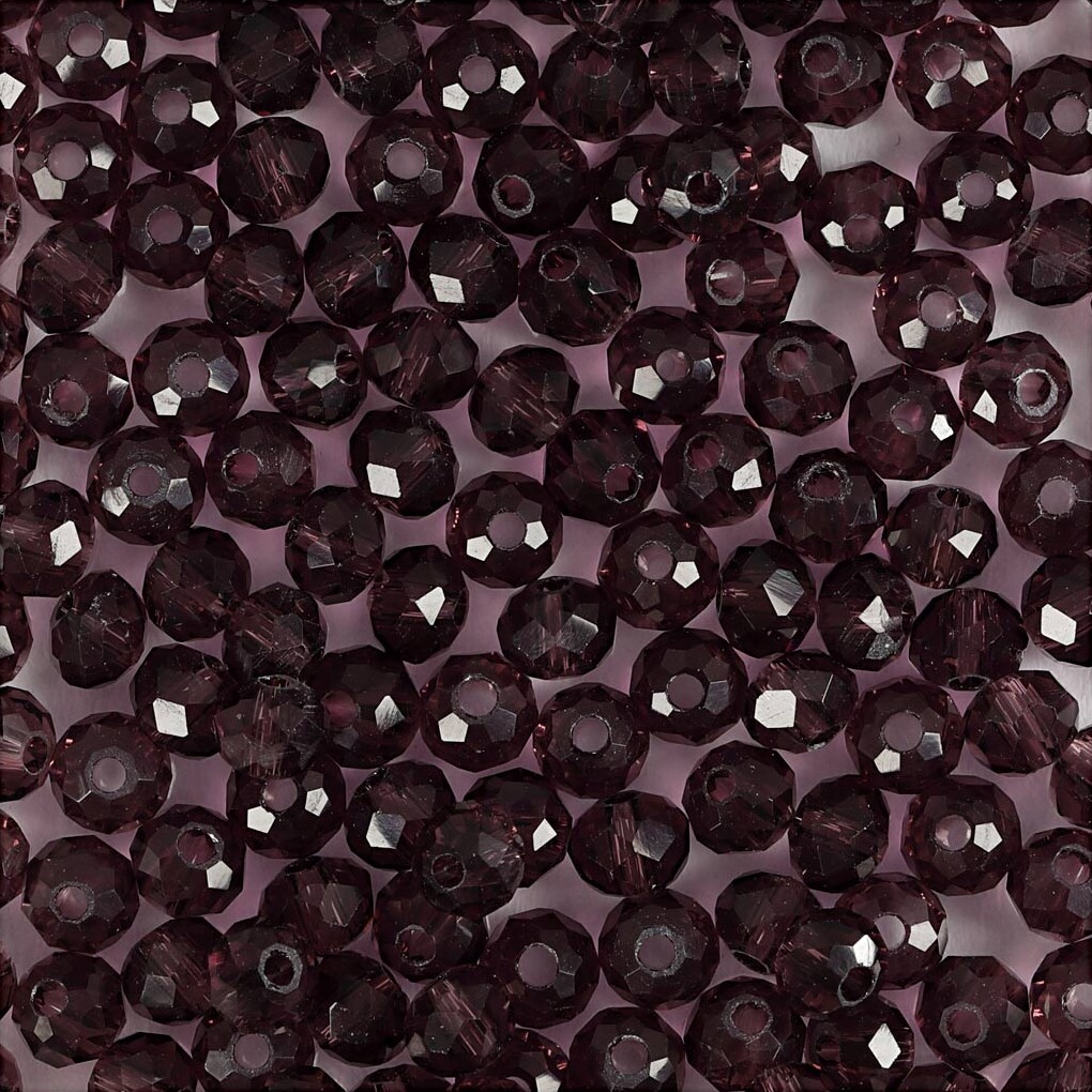 Facetperler - Ø 4 Mm - Hulstr 1 Mm - Lilla - 45 Stk