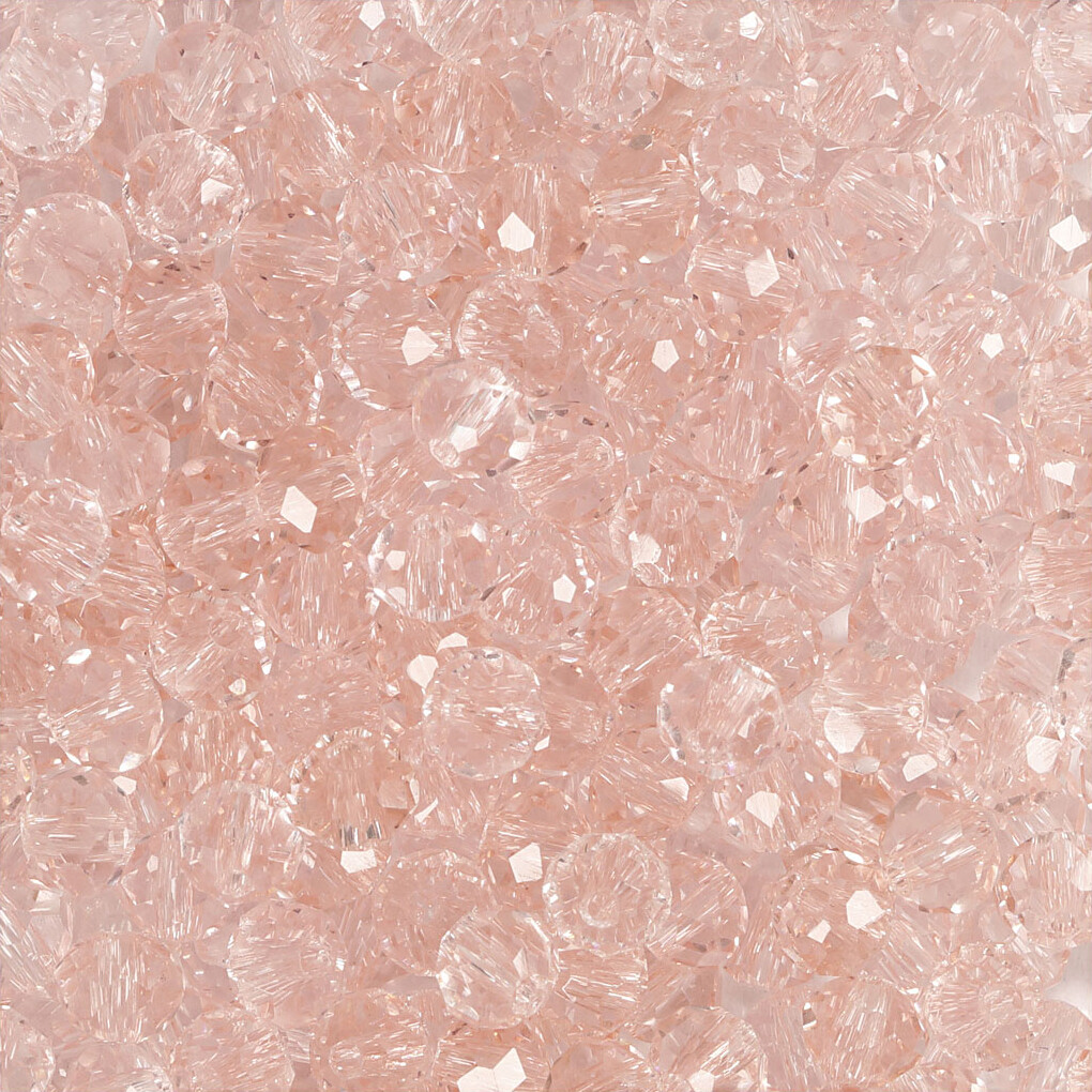 Facetperler - Str 3X4 Mm - Hulstr 0 8 Mm - Rosa - 100 Stk