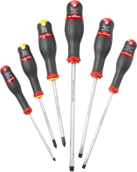 Facom Atwckj5Pb Pro-Twist Screwdriver Set 5Pce Hammer Thru