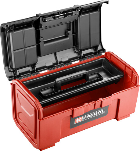 Facom Bpc16Npb Tool Case - Compact Durable Plastic Storage Box Blackred