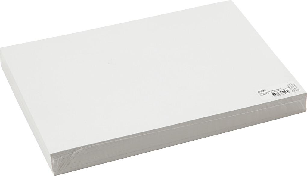 Falsekarton - 25 5X36 Cm - 0 4 Mm - 250 G - Hvid - 100 Ark