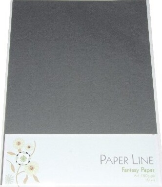 Karton - A4 - Grå - 10 Ark - 180 G - Fantasy Paper - Paper Line