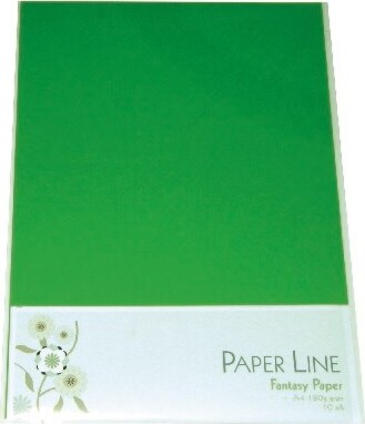 Karton - A4 - Grøn - 10 Ark - 180 G - Fantasy Paper - Paper Line