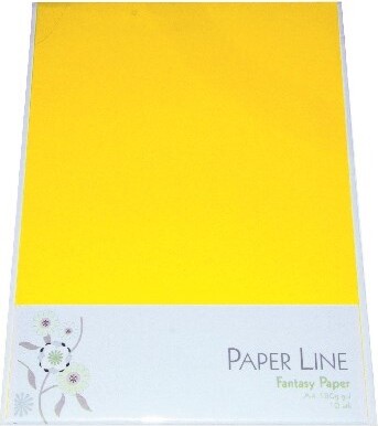 Karton - A4 - Gul - 10 Ark - 180 G - Fantasy Paper - Paper Line