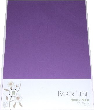 Karton - A4 - Lilla - 10 Ark - 180 G - Fantasy Paper - Paper Line
