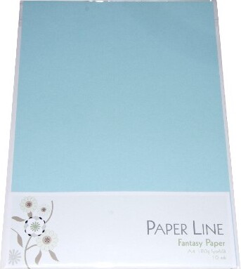 Karton - A4 - Lyseblå - 10 Ark - 180 G - Fantasy Paper - Paper Line