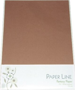 Karton - A4 - Lysebrun - 10 Ark - 180 G - Fantasy Paper - Paper Line