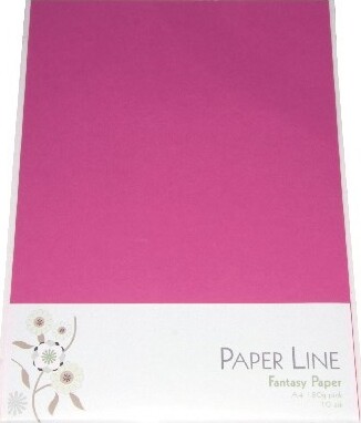 Karton - A4 - Pink - 10 Ark - 180 G - Fantasy Paper - Paper Line