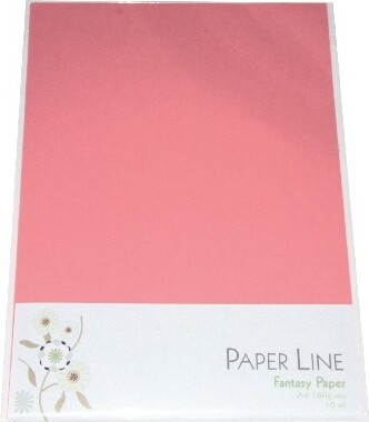 Karton - A4 - Rosa - 10 Ark - 180 G - Fantasy Paper - Paper Line