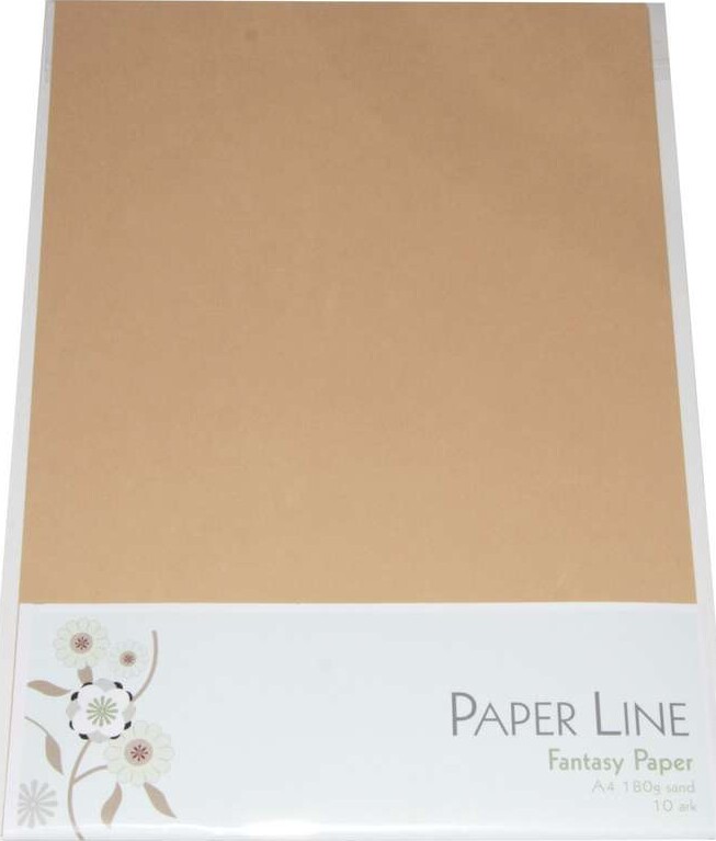 Karton - A4 - Sand - 10 Ark - 180 G - Fantasy Paper - Paper Line