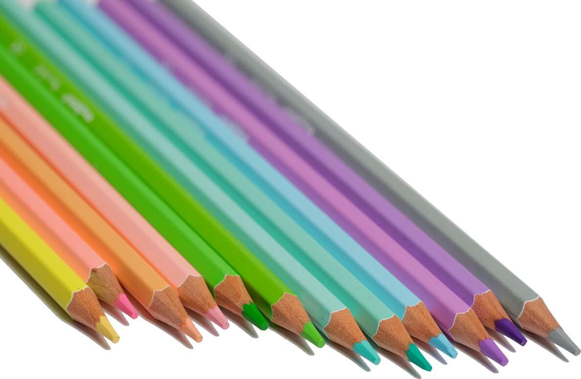 Carioca - Pastel Farveblyanter - 12 Pastelfarver