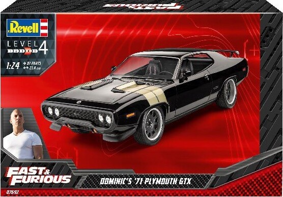 Revell - Fast Furious - Dominics Plymouth Gtx Bil Byggesæt - 1 24 - Level